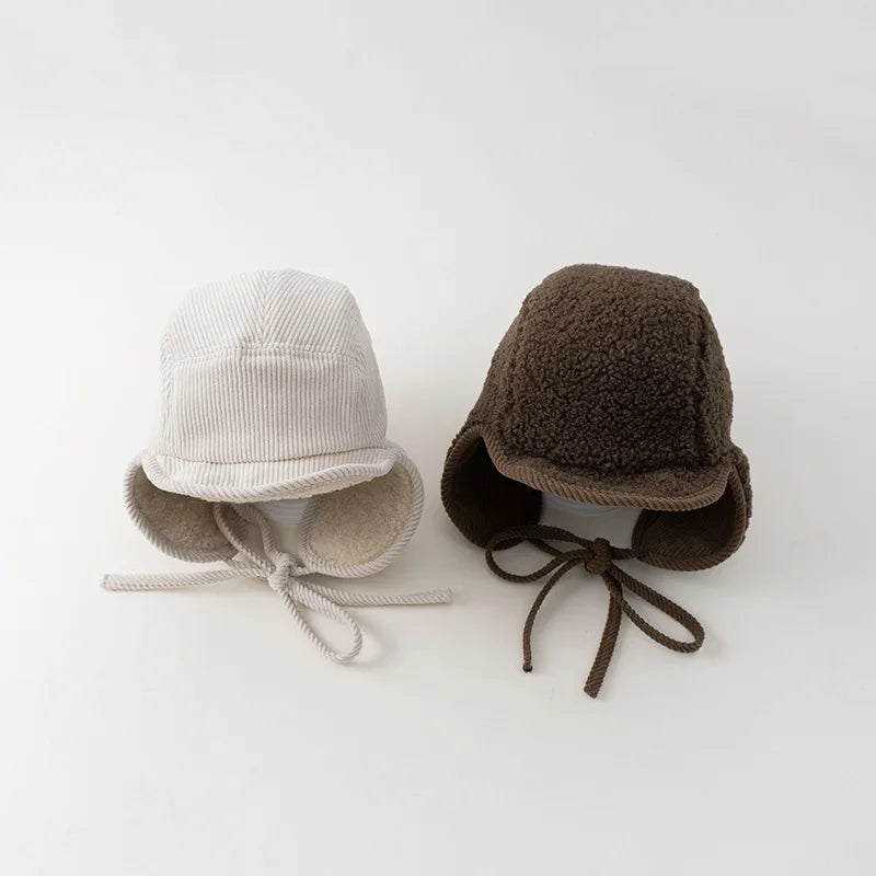 Chapeau d'hiver peluche ou velours côtelé
