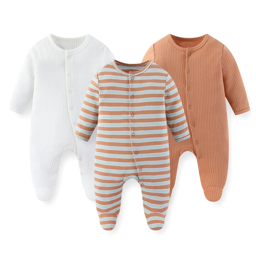 Barboteuse 100% coton - Lot 3 pièce
