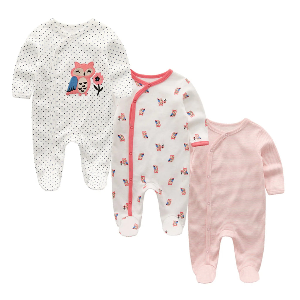 Barboteuse 100% coton - Lot 3 pièce