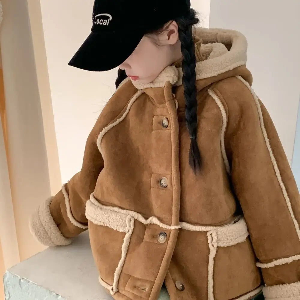 Manteau à capuche avec doublure polaire
