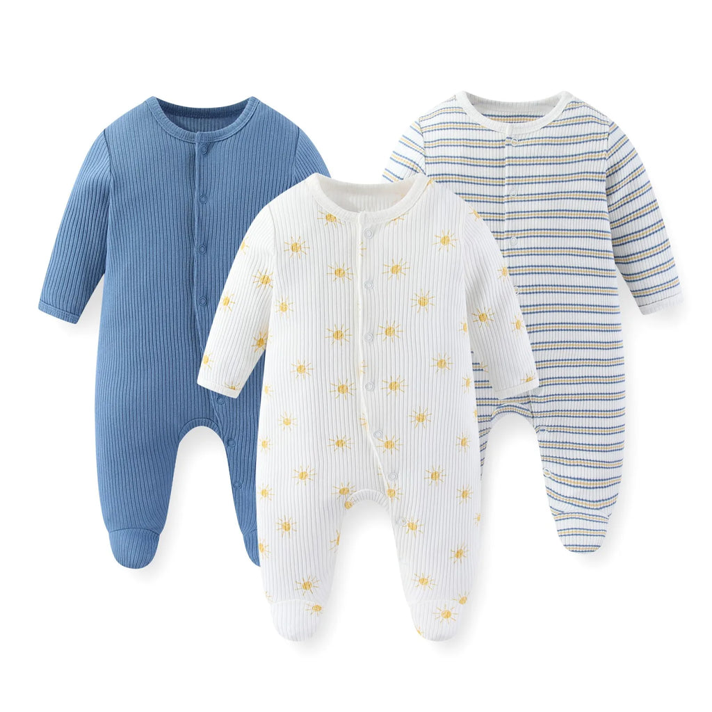 Barboteuse 100% coton - Lot 3 pièce