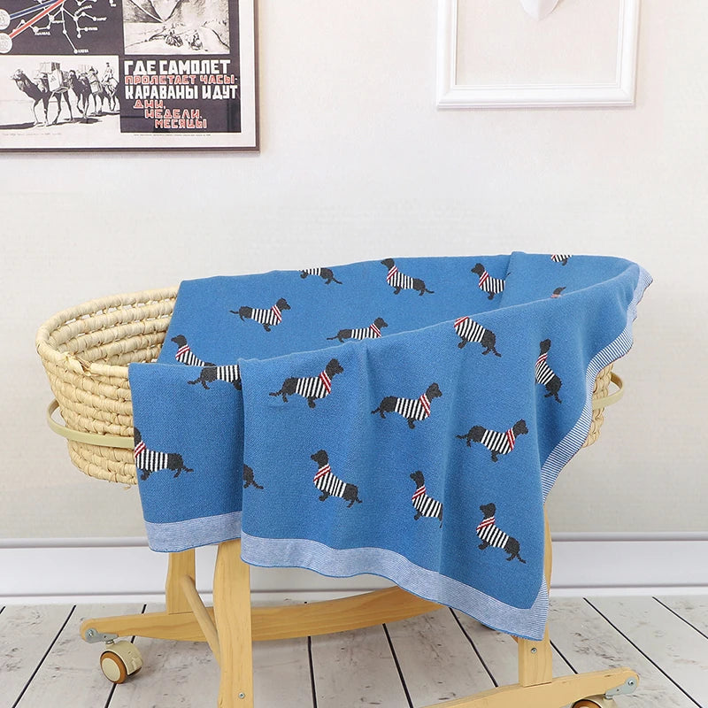 Couverture pour bébé 100% coton tricoté