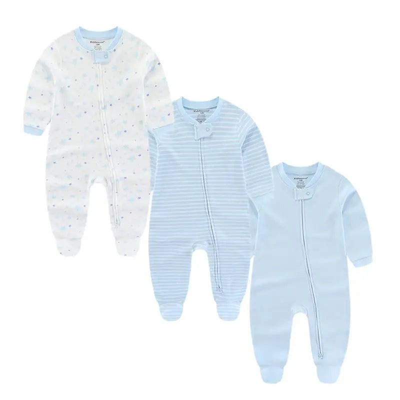 Barboteuse 100% coton - Lot 3 pièce