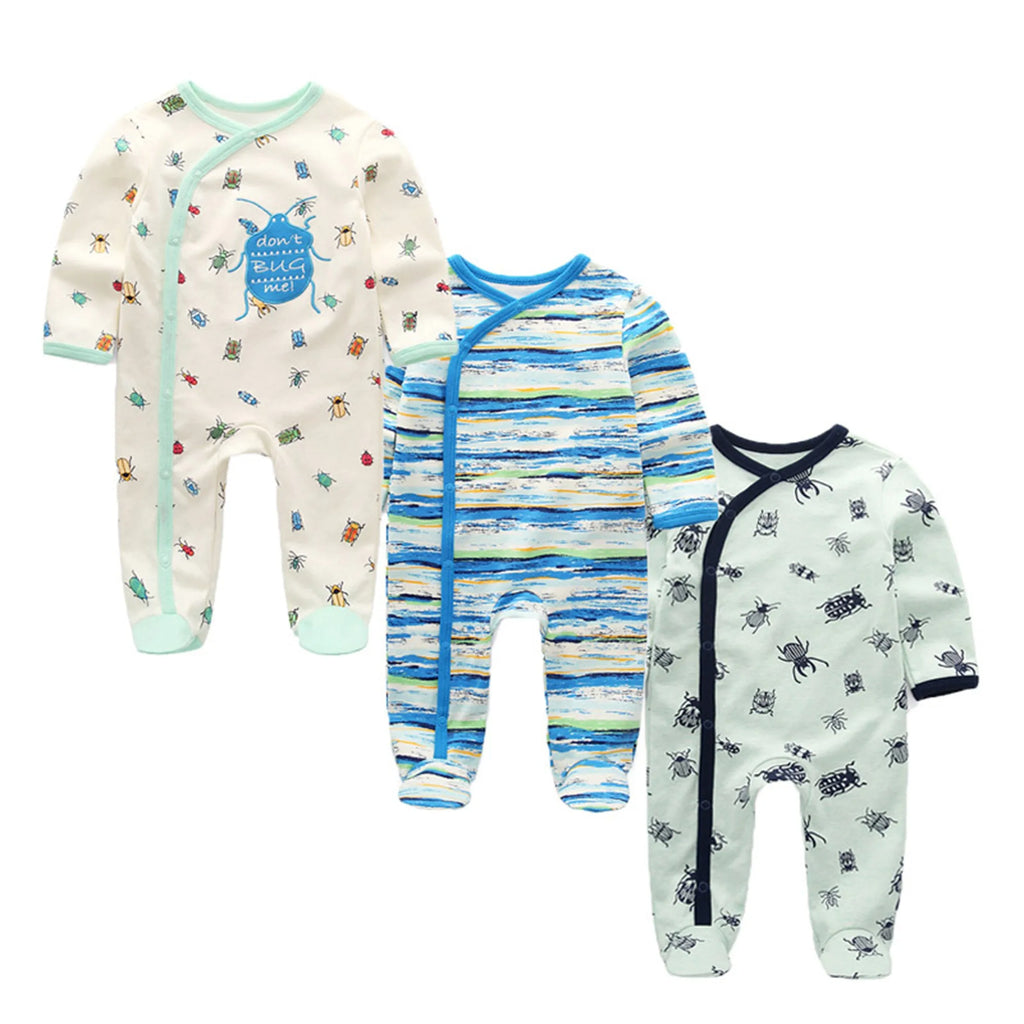 Barboteuse 100% coton - Lot 3 pièce