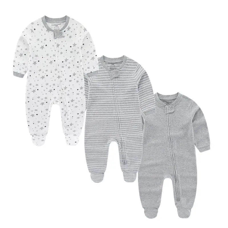 Barboteuse 100% coton - Lot 3 pièce