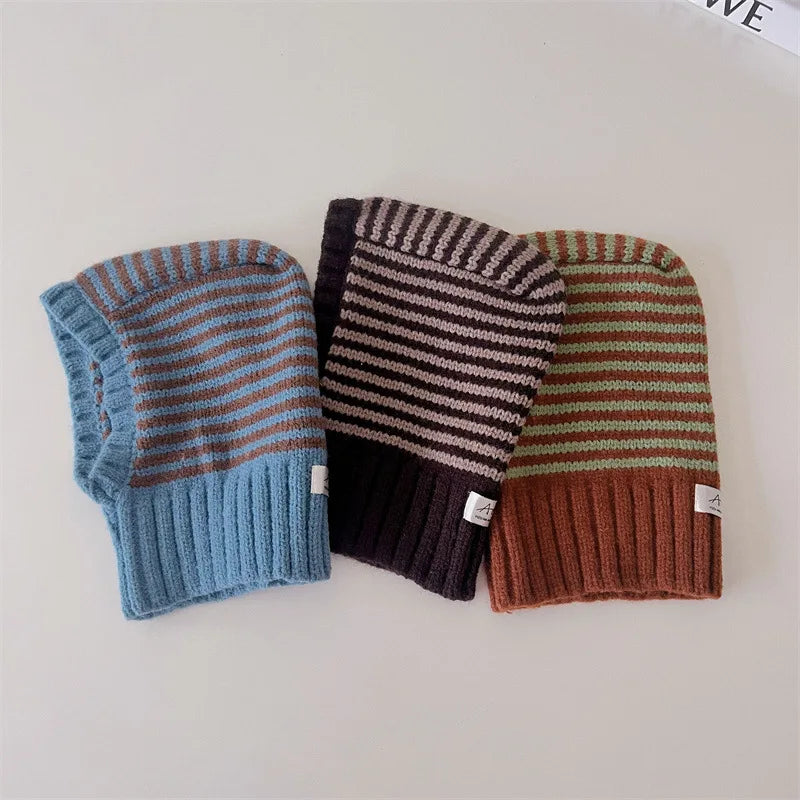 Cagoule rayé tricot