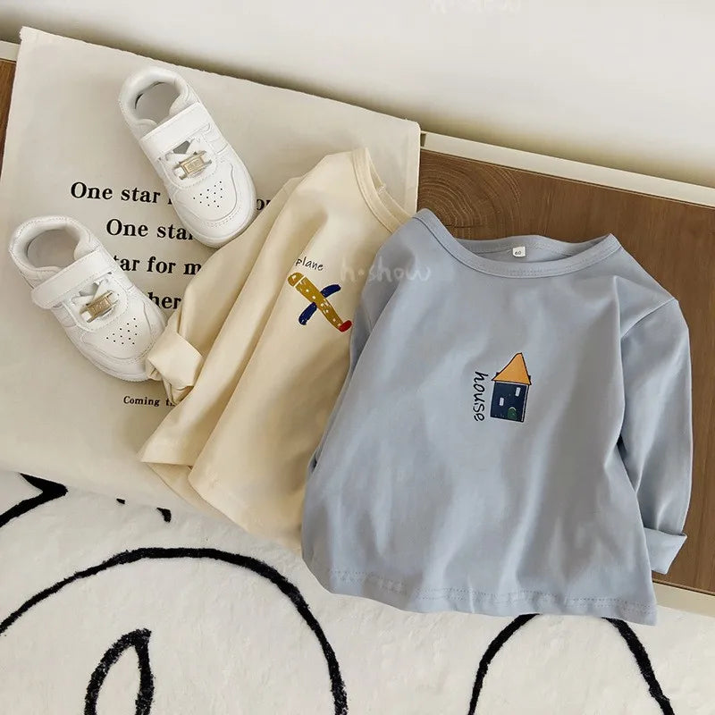 T-shirt en coton à manches longues