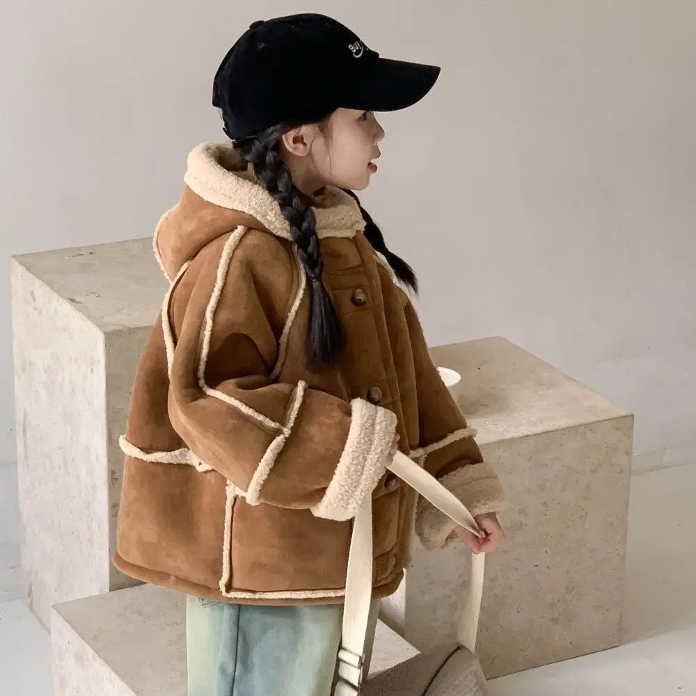 Manteau à capuche avec doublure polaire