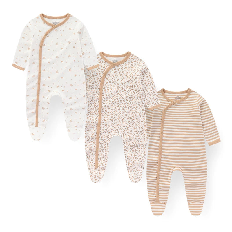 Barboteuse 100% coton - Lot 3 pièce