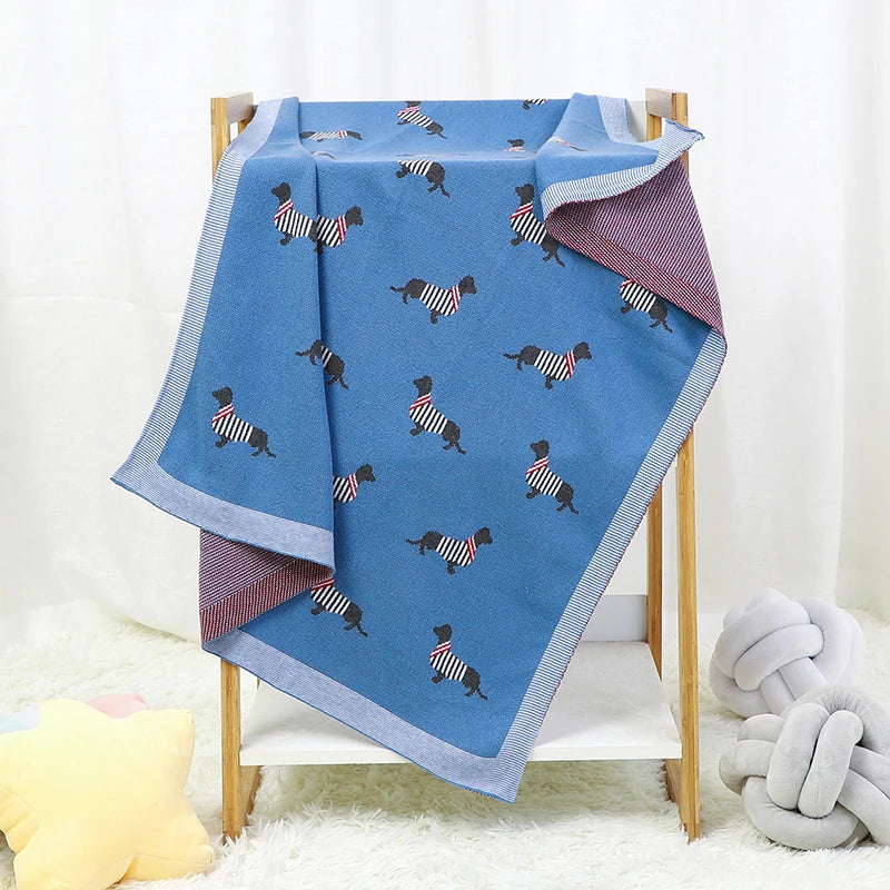 Couverture pour bébé 100% coton tricoté